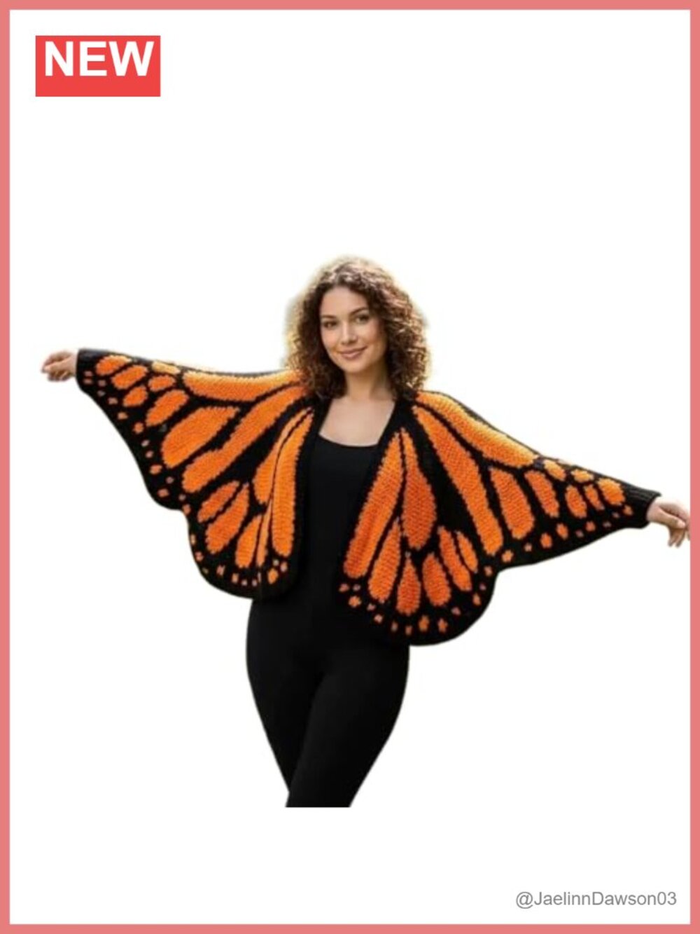 Crochet Style Butterfly Wing Shawl Wrap Women's Cardigan One Size